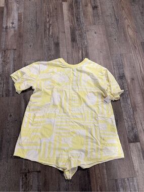 FP Movement by Free People Yellow & White Geometric Romper